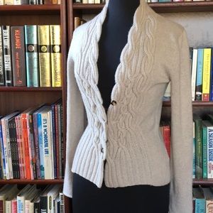 TSE Cashmere Cardigan in Oatmeal sz M